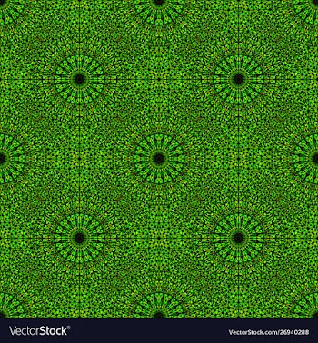 Oriental green garden mandala pattern background vector image
