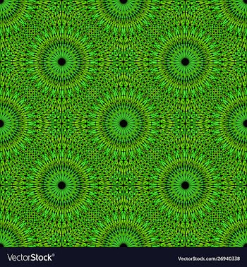 Oriental green garden mandala pattern background vector image