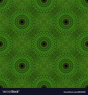 Oriental green garden mandala pattern background vector image