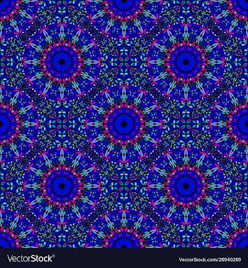Oriental multicolor abstract floral pattern vector image
