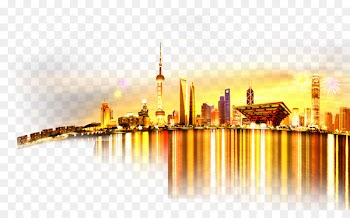 Oriental Pearl Tower Poster City Silhouette - Night Lake City 