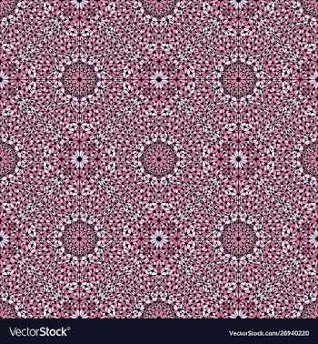 Oriental pink seamless floral ethno pattern vector image
