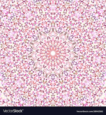 Oriental psychedelic colorful curved stone mosaic vector image