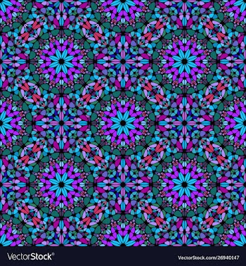 Oriental seamless geometrical flower ornament vector image