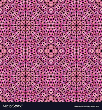 Oriental seamless geometrical mosaic petal vector image