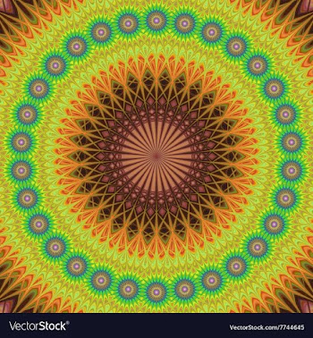 Oriental style floral mandala design background vector image