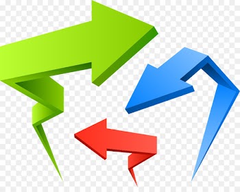 Origami Arrow Three-dimensional space Illustration - Vector three-dimensional origami arrow 