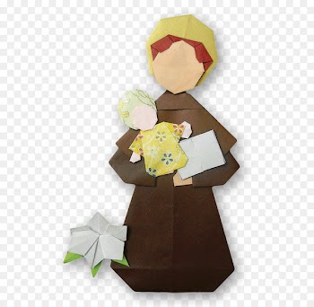 Origami Paper craft Saint Dobradura - santo antonio 