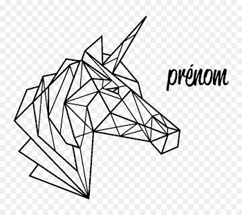 Origami Unicorn Sticker Scrapbooking - unicorn 