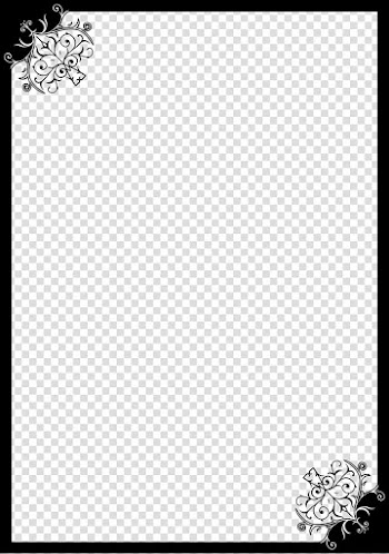 Original Kuroshitsuji Borders, black frame transparent background PNG clipart