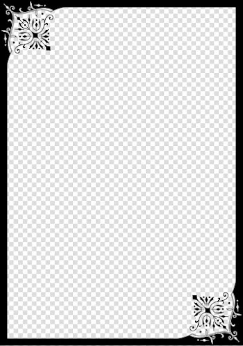 Original Kuroshitsuji Borders, black frames transparent background PNG clipart