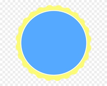 Original Png Clip Art File Yellow &amp; Blue Scallop Circle - Scalloped Circle Frame Clip Art