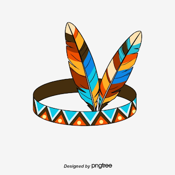 Originally Hand-painted Indian Feather Headdress, Seven Colors ...