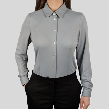 Origins Grey - Women's Performance Dress Shirt - DULO