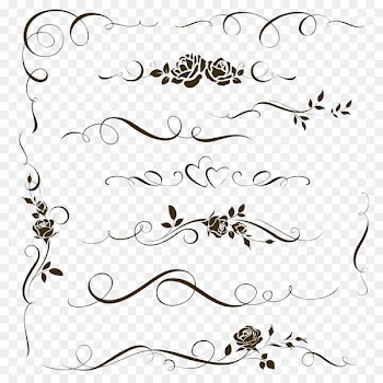 Ornament Decorative arts Calligraphy Illustration - Creative lines 