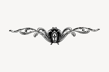 Ornament divider drawing, vintage illustration | Free Vector Illustration - rawpixel
