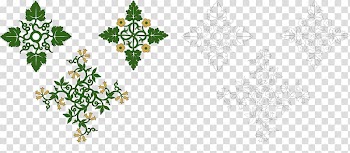 Ornament Floral design Flower, Hand painted green flowers transparent background PNG clipart
