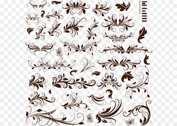 Ornament Flower Art - Vintage lace Vector material 
