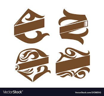 Ornament for text template vector image