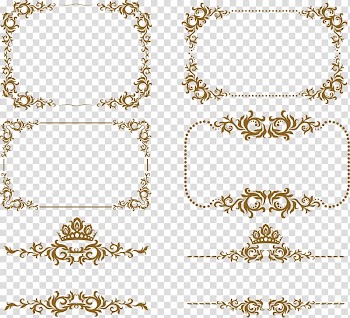 Ornament frame , frame,Euporean ,European Border, brown floral frames transparent background PNG clipart