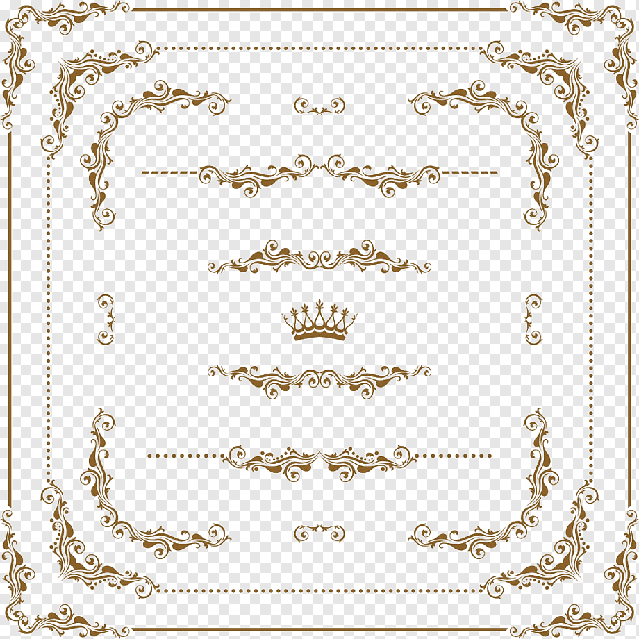 Ornament frame, Gold frame, frame, golden Frame, trendy Frame png