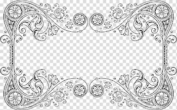 Ornament Frames Art Pattern, FILIGREE transparent background PNG clipart
