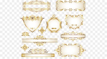 Ornament Gold - Decorative design frame gold pattern vector material 