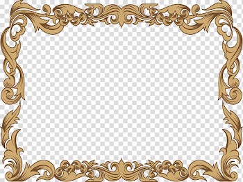 Ornament Islamic geometric patterns, Exquisite Islamic border, brown wooden frame illustration transparent background PNG clipart