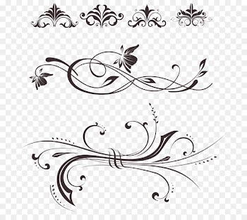 Ornament Motif - Hand painted lines Decorative vector 