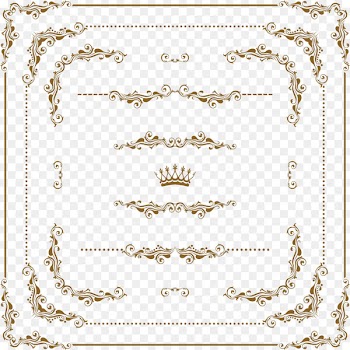 Ornament Picture frame Clip art - Gold frame Vector 