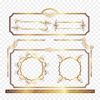 Ornament Picture frame Royalty-free - Vector gold pattern border 