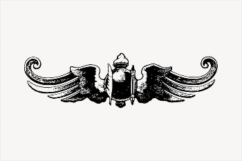 Ornament wings  clipart, vintage | Free Vector - rawpixel