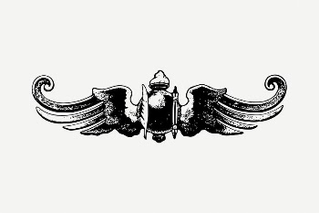 Ornament wings drawing, vintage illustration | Free PSD - rawpixel