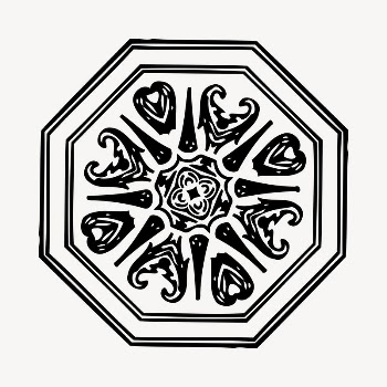 Ornamental badge clipart, vintage hand | Free Vector - rawpixel