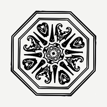 Ornamental badge drawing, vintage illustration | Free PSD - rawpixel