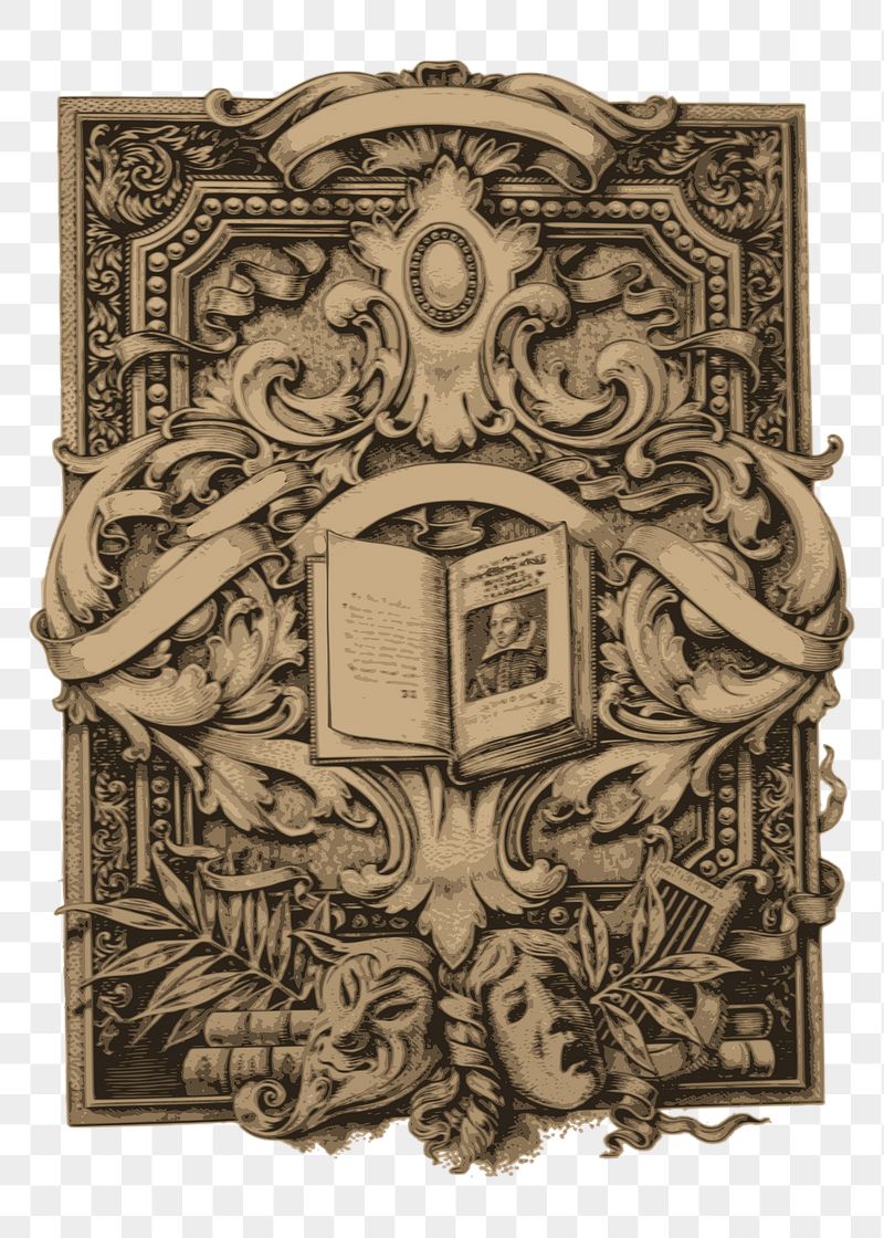 Ornamental bookplate png sticker illustration, | Free PNG - rawpixel