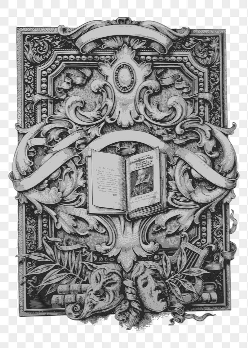 Ornamental bookplate png sticker illustration, | Free PNG - rawpixel