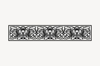Ornamental border clipart, vintage hand | Free Vector - rawpixel