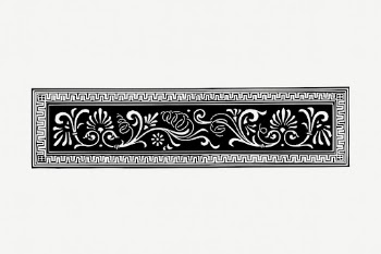 Ornamental border collage element, vintage | Free PSD - rawpixel