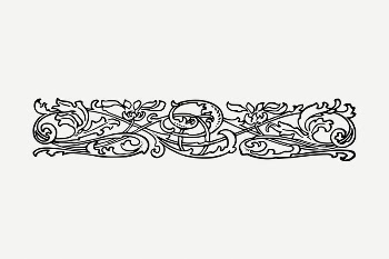 Ornamental divider clipart illustration psd. | Free PSD - rawpixel