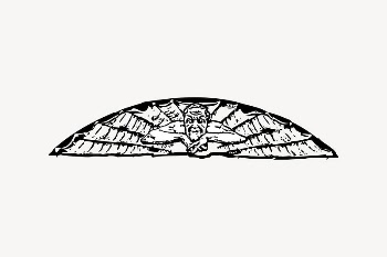 Ornamental divider collage element, devil | Free Vector Illustration - rawpixel