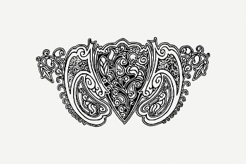 Ornamental divider drawing, fancy illustration | Free PSD Illustration - rawpixel
