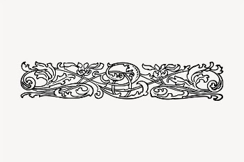 Ornamental divider illustration clipart vector. | Free Vector - rawpixel