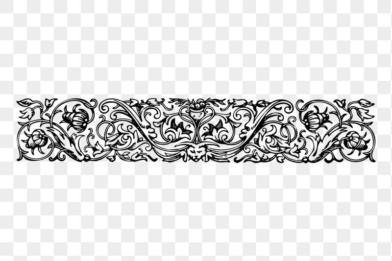 Ornamental divider png sticker illustration, | Free PNG - rawpixel
