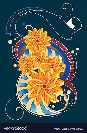 Ornamental Floral Design vector image