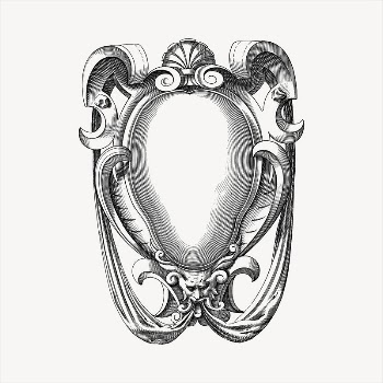 Ornamental frame  clipart, vintage | Free Vector - rawpixel