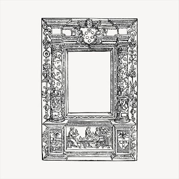 Ornamental frame  clipart, vintage | Free Vector - rawpixel