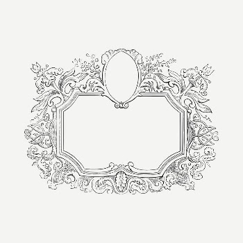 Ornamental frame drawing, vintage illustration | Free PSD - rawpixel