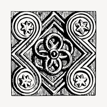 Ornamental pattern clipart, vintage hand | Free Vector - rawpixel