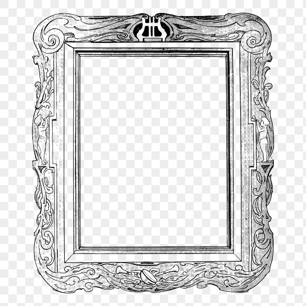 Ornamental png frame sticker, vintage | Free PNG - rawpixel